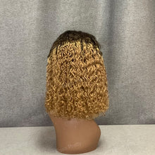 Load image into Gallery viewer, Water Wave Bob Wig Ombre Color #1b-27 Hair Lace Front Bob Wig
