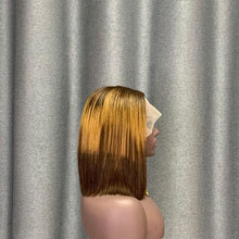 Load image into Gallery viewer, 3T #1b/ 30/ 4 Ombre Color Bob Wig T Part Lace Straight Human Hair
