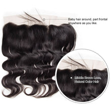Load image into Gallery viewer, 13x4 Lace Frontal Body Wave 100% Unprocessed Virgin Human Hair