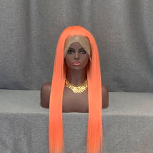Load image into Gallery viewer, Pink Color Hair Lace Front Wig Straight
