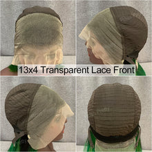 Load image into Gallery viewer, #1b-Green Ombre Hair 13x4 Lace Front Bob Wig Straight 10 Inch