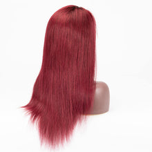 Load image into Gallery viewer, 1b/99j Color Straight Hair Wig 13×6 Lace Front Wig Virgin Human Hair Wigs