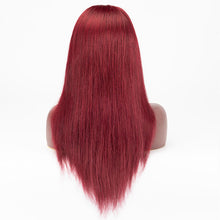 Load image into Gallery viewer, 1b/99j Color Straight Hair Wig 13×6 Lace Front Wig Virgin Human Hair Wigs