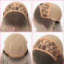 Load image into Gallery viewer, 1b/Grey Color Straight Hair Wig 13×6 Lace Front Wig Virgin Human Hair Wigs