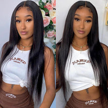 Load image into Gallery viewer, Straight Hair 13×4 Transparent Lace Front Wigs Human Hair Wigs