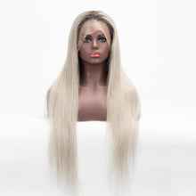Load image into Gallery viewer, Full Lace Wig 1b Gray Color Hair Wig Virgin Human Hair Wig