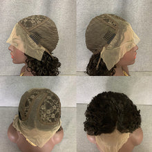 Load image into Gallery viewer, Curly Wave 1b-350 Human Hair C Side Part Lace Wig