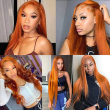 Load image into Gallery viewer, Ginger Lace Wig Human Hair 13x4 Transparent Lace Front