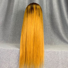Load image into Gallery viewer, Ombre Wig 180% Density Straight 1b-4-Golden Color Human Hair Wig