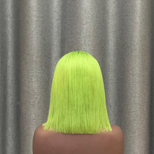 Load image into Gallery viewer, green bob lace front wig