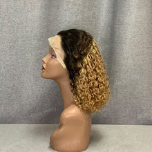 Load image into Gallery viewer, Water Wave Bob Wig Ombre Color #1b-27 Hair Lace Front Bob Wig
