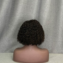 Load image into Gallery viewer, Curly Wave #1b C-Side Part Lace Front Wig 10 Inch Wig