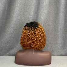 Load image into Gallery viewer, Curly Wave 1b-350 Human Hair C Side Part Lace Wig