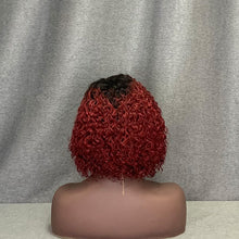 Load image into Gallery viewer, Curly Wave 1b-99j Human Hair C Side Part Lace Wig