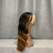 Load image into Gallery viewer, Skunk Stripe & Ombre 1b-30 Body Wave Front Lace Wig With #30 Highlights
