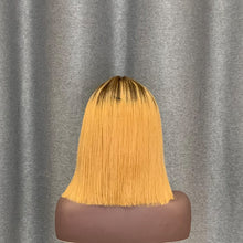 Load image into Gallery viewer, Highlight #4/27 Bob Wig T Part Lace Straight Human Hair