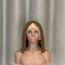 Load image into Gallery viewer, #4 Color T Lace Bob Wig Straight Human Hair