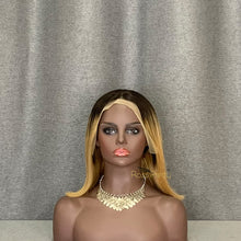 Load image into Gallery viewer, Ombre Honey Blonde 13×4 Lace Bob Wigs Straight Hair