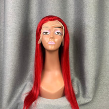 Load image into Gallery viewer, Red Wig 13x4 Lace Frontal Wig Human Hair Wig Straight