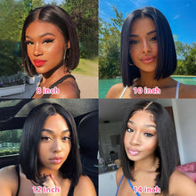 Load image into Gallery viewer, 4x4 Lace Bob Wig Straight Virgin Hair Wig