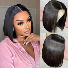 Load image into Gallery viewer, 4x4 Lace Bob Wig Straight Virgin Hair Wig