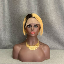 Load image into Gallery viewer, ombre pixie cut wig transparent lace