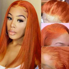 Load image into Gallery viewer, Ginger Lace Wig Human Hair 13x4 Transparent Lace Front