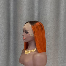 Load image into Gallery viewer, Ombre Bob Wig T Part Lace Straight Human Hair