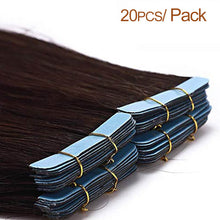 Load image into Gallery viewer, #2 Dark Brown Tape In Human Hair Extensions 20 PCS/ Pack