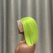 Load image into Gallery viewer, green short cut wig