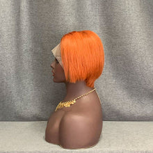 Load image into Gallery viewer, side part pixie wig ginger