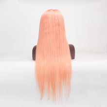 Load image into Gallery viewer, Full Lace Wig Straight Hair Pink Color 150% Density
