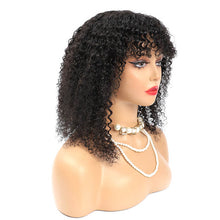 Load image into Gallery viewer, Bang Wig 100% Human Hair Curly Short Wigs High Quality