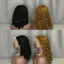Load image into Gallery viewer, 18 Inch Loose Curly #4 Brown Hair Lace Wig 13x4 Lace Front Wig