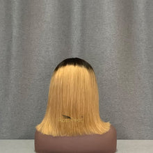 Load image into Gallery viewer, Ombre Honey Blonde 13×4 Lace Bob Wigs Straight Hair