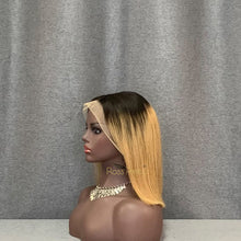 Load image into Gallery viewer, Ombre Honey Blonde 13×4 Lace Bob Wigs Straight Hair