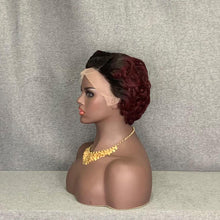 Load image into Gallery viewer, burgundy pixie wig