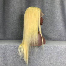 Load image into Gallery viewer, 18 Inch Full Lace Wig Straight Raw Hair 613 Blonde Hair Wig