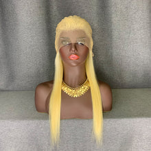 Load image into Gallery viewer, 18 Inch Full Lace Wig Straight Raw Hair 613 Blonde Hair Wig