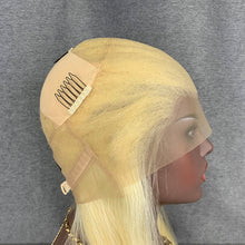 Load image into Gallery viewer, 18 Inch Full Lace Wig Straight Raw Hair 613 Blonde Hair Wig