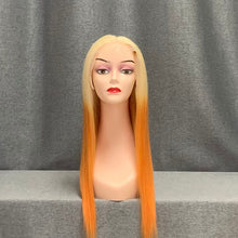 Load image into Gallery viewer, 613-Orange Ombre Color Wig 16 Inch Straight Human Hair Wig