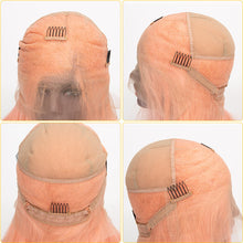 Load image into Gallery viewer, Full Lace Wig Straight Hair Pink Color 150% Density