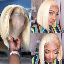 Load image into Gallery viewer, Blonde Bob Wig 13x4 Lace Front Straight Human Hair