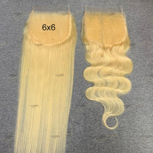 Load image into Gallery viewer, 6x6 HD Lace Closure 613 Blonde Human Hair