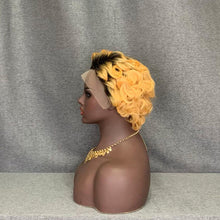 Load image into Gallery viewer, curly pixie wig ombre color