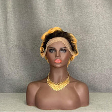 Load image into Gallery viewer, 13x4 front lace short curly wig