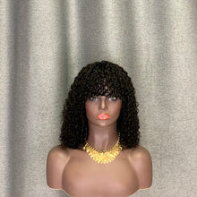 Load image into Gallery viewer, Pixie Curly Wig With Bang Double Drawn Hair Wig Glueless Wig