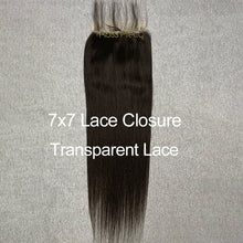 Load image into Gallery viewer, Straight Hair 7x7 Lace Closure With Baby Hair 100% Human Hair