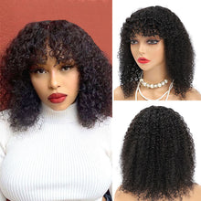 Load image into Gallery viewer, Bang Wig 100% Human Hair Curly Short Wigs High Quality