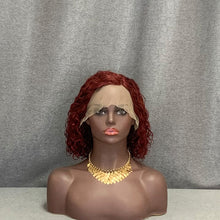 Load image into Gallery viewer, Burgundy 99j Water Wave Wig C Lace Side Part Wig